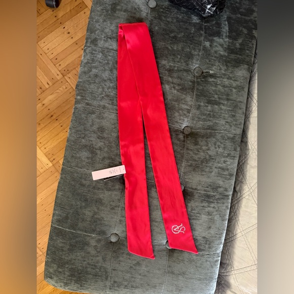 Victoria Secret Red Satin Scarf - Blindfold - Picture 3 of 4